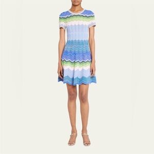 NWT Milly Zig Zag Flare Dress. Size large